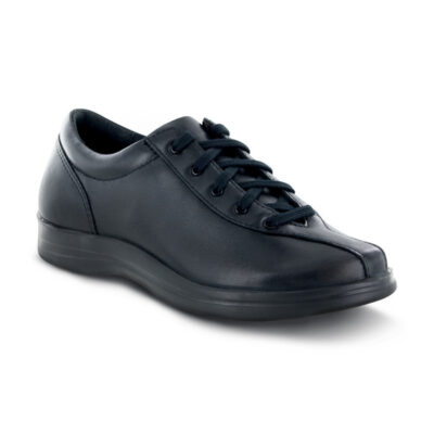Apex - Leather Lace-Up Casual Shoe - Liv (Black)